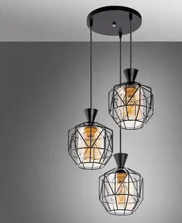 Moderné lampy do obývačky Luster Drut W-52917/3 Amber PL3