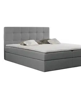 Postele Boxspringová posteľ, 140x200, sivá, KAMILIA