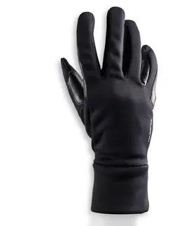 rukavice Dámske teplé jazdecké rukavice 100 Warm čierne