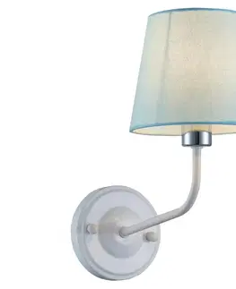 Svietidlá  Nástenná lampa YORK 1xE14/60W/230V biela/modrá 