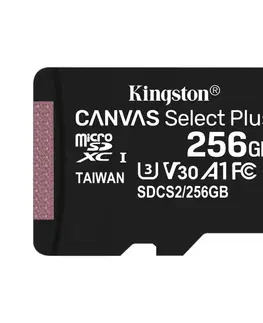 Pamäťové karty Kingston Canvas SeIect Plus Micro SDXC 256 GB, UHS-I A1, Class 10 - rýchlosť 100/85 MB/s