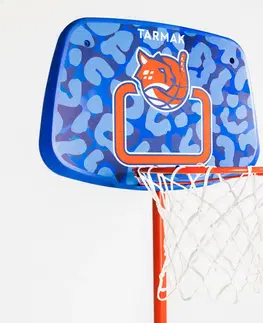 basketbal Detský basketbalový kôš na nastaviteľnom stojane K500 Aniball 130-160 cm modrý