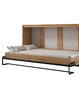 Jednolôžkové postele Sklápacia posteľ  PARADISE 90 úroveň CRAFT zlatý/čierny mat