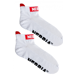 Pánske ponožky Členkové ponožky Nebbia "SMASH IT" 102 White - 43-46