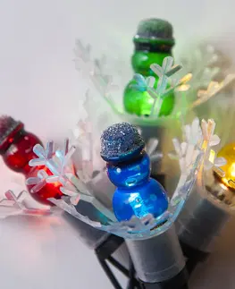 Vianočné dekorácie Svetelná reťaz Astra LED mini Snehuliak farebná, 20 žiaroviek