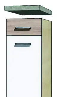 Kuchynské skrinky EKO - 1D dolná skrinka so zásuvkou a policou 30cm