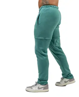 Pánske klasické nohavice Voľné tepláky s vreckami Nebbia Commitment 705 Green - XXL