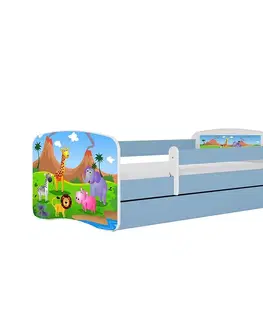 Jednolôžkové postele Detská Posteľ. Babydreams+Sz+M Modrá 70x140 Safari