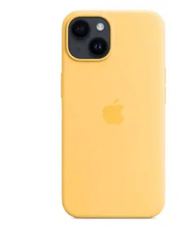 Puzdrá na mobilné telefóny Apple iPhone 14 Silicone Case with MagSafe, sunglow MPT23ZM/A
