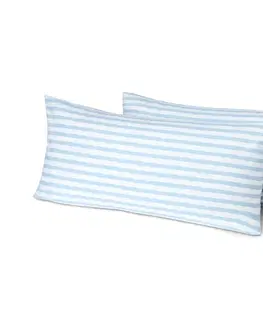 Pillowcases & Shams Obliečky na vankúš z renforcé, 2 ks, modro-biele prúžky
