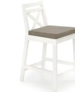 Barové stoličky Barová Stolička Borys Low Biely