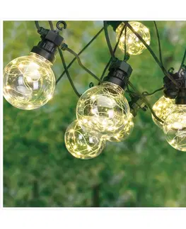 Záhradné lampy Vonkajšia party LED reťaz Bulbs, 10 žiaroviek