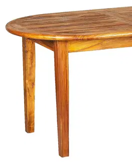 Stolčeky DEOKORK Záhradný teakový stôl DANTE 160x90 cm
