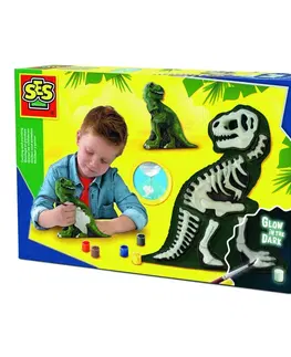 Drevené hračky SES CREATIVE Sádrový T-Rex kreativní set k odlévání z gumové formy