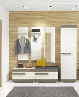 Spálňové šatníkové skrine Predsieňový nábytok Blanco I zasnežená jedľa/New Grey