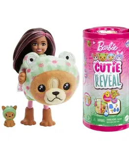 Hračky bábiky MATTEL - Barbie Cutie Reveal Chelsea V Kostýme - Psík V Zelenom Kostýme Žabky