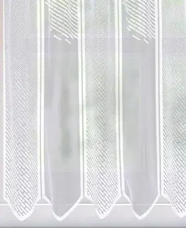 Záclony Záclona žakárová, Ina vitrážka metráž, biela 80 cm