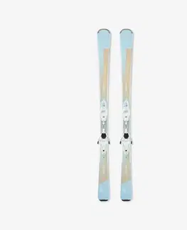 lyže Dámske zjazdové lyže s viazaním Boost 500 modré