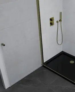 Vane MEXEN/S - Pretória sprchovací kút 90x100, transparent, zlatá + sprchová vanička vrátane sifónu 852-090-100-50-00-4070G