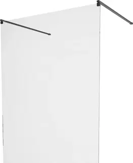 Sprchové dvere MEXEN/S - KIOTO samostatne stojaca sprchová zástena 110 x 200, transparent 8 mm, čierna 800-110-002-70-00