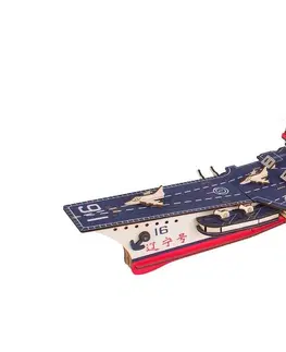 Hračky puzzle RAPPA - Woodcraft Drevené 3D puzzle Lietadlová loď Liaoning