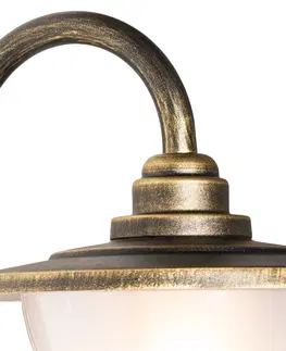Vonkajsie nastenne svietidla Klasická vonkajšia nástenná lampa starožitné zlato IP44 - Bruggy