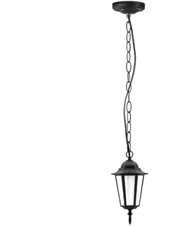 Záhradné lampy  Vonkajší luster 1xE27/20W/230V IP43 čierna 