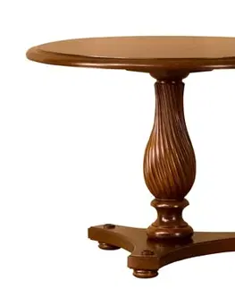 Jedálenské stoly TARANKO Prato ZB-3 rustikálny okrúhly jedálenský stôl višňa 02