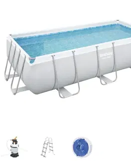 Bazény rámové Obdĺžnikový bazén s rámom s pieskovou filtráciou 4.04X2.01X1M 56442
