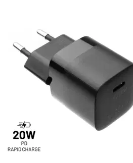 Nabíjačky pre mobilné telefóny FIXED Mini charger adapter with USB-C, PD 20W, black, vystavený, záruka 21 mesiacov FIXC20M-C-BK