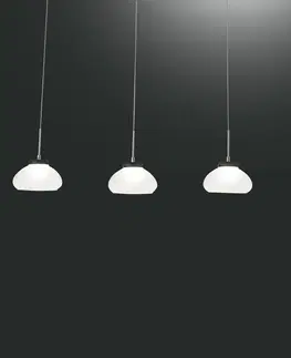 Závesné svietidlá Fabas Luce Závesná lampa Arabella 4-plameňové v sérii, biela