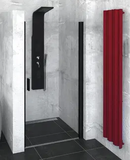 Sprchovacie kúty POLYSAN - ZOOM BLACK sprchové dvere 900, číre sklo ZL1290B
