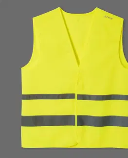 cyklistick Cyklistická bezpečnostná reflexná vesta 560 viditeľná cez deň i v noci žltá