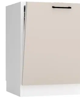 Dvierka a čelá zásuviek pre kuchynske skrinky Predná stena umývačky Max 60pz svetlo béžová