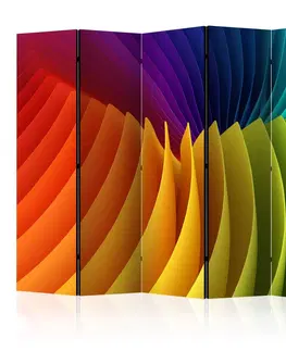 Paravány Paraván Rainbow Wave Dekorhome 135x172 cm (3-dielny)