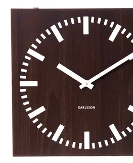 Hodiny Obojstranné nástenné hodiny Karlsson 5529 wenge 30cm