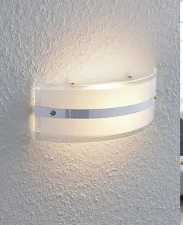 Nástenné svietidlá Lindby Sklená nástenná lampa Zinka s LED, 25 cm