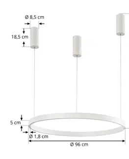 Závesné svietidlá Arcchio Arcchio Answin LED závesné svietidlo 70,4 W biela