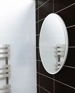 Kúpeľňa SAPHO - FLOAT LED podsvietené zrkadlo, ø 600mm, biela 22559