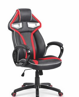 Kancelárske stoličky HALMAR Honor kancelárske kreslo s podrúčkami čierna / červená