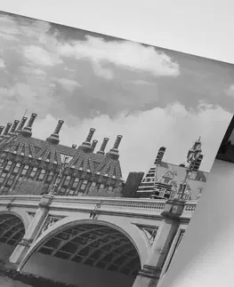 Čiernobiele tapety Fototapeta Big Ben v Londýne v čiernobielom