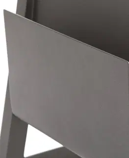 Stolčeky DEOKORK Kovový odkladací stolík LISABON (šedo-hnedá)