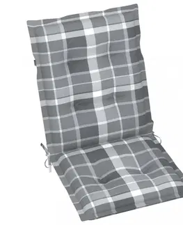 Záhradné sedáky Podušky na záhradné stoličky 2 ks Dekorhome Sivá kocka
