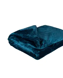 Prikrývky na spanie Jahu Deka XXL / Prehoz na posteľ petrolejová, 200 x 220 cm