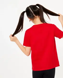 nohavice Detské bavlnené tričko unisex červené