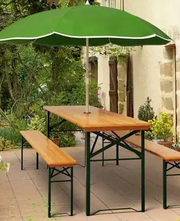 Záhradný pivný set - stôl a lavica Záhradný pivný set skladací 170 cm D0048 Dekorhome