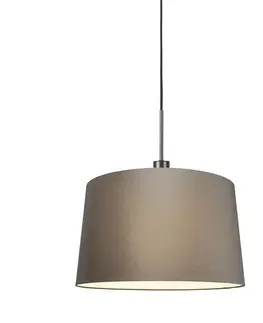 Zavesne lampy Moderné závesné svietidlo čierne s tienidlom 45 cm tupé - Combi 1