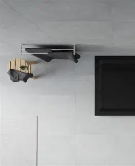 Vane MEXEN - Flat Sprchová vanička štvorcová slim 100 x 100 cm, čierna 40701010