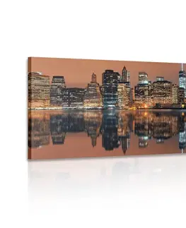 Obrazy mestá Obraz odraz Manhattanu vo vode