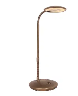 Stolové lampy na písací stôl Steinhauer So stmievačom – stojaca LED lampa Zenith bronz